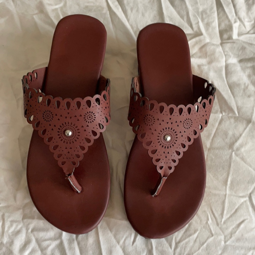 Cork wedge sandals